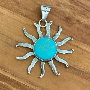 Sterling Silver 925 Sun Pendant